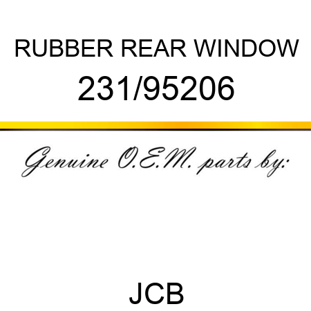 RUBBER REAR WINDOW 231/95206