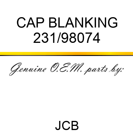 CAP BLANKING 231/98074