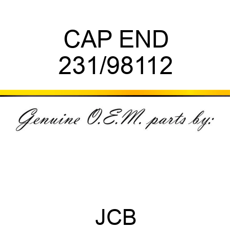 CAP END 231/98112