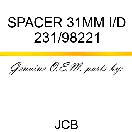SPACER 31MM I/D 231/98221