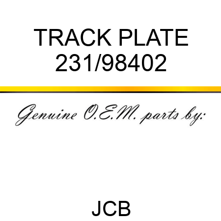 TRACK PLATE 231/98402