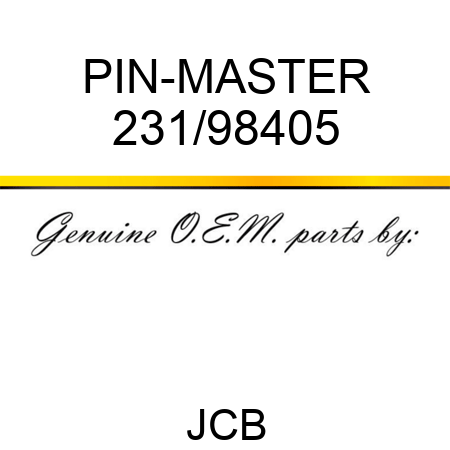 PIN-MASTER 231/98405