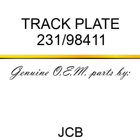 TRACK PLATE 231/98411