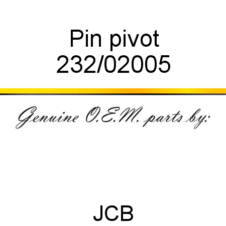 Pin, pivot 232/02005