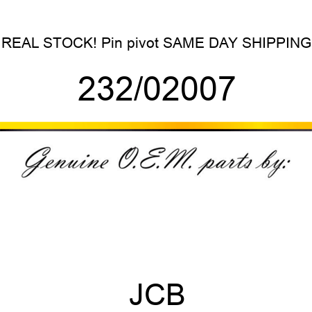 REAL STOCK! Pin, pivot SAME DAY SHIPPING 232/02007