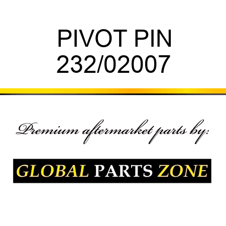 PIVOT PIN 232/02007
