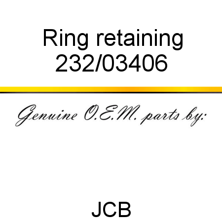 Ring, retaining 232/03406