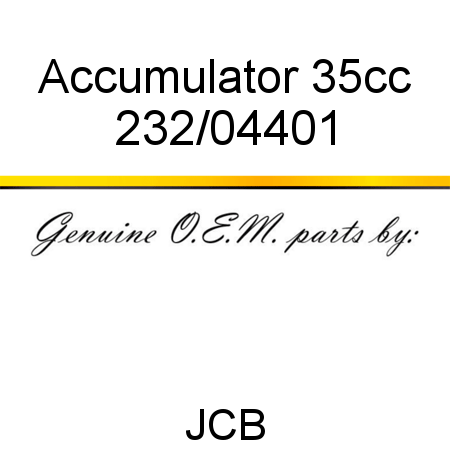 Accumulator, 35cc 232/04401