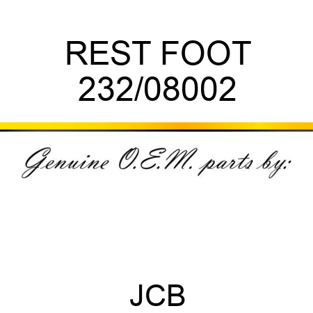 REST FOOT 232/08002