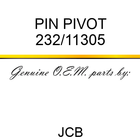 PIN PIVOT 232/11305