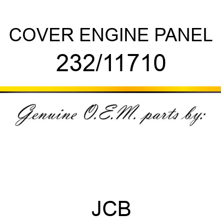 COVER ENGINE PANEL 232/11710