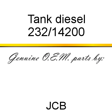 Tank, diesel 232/14200