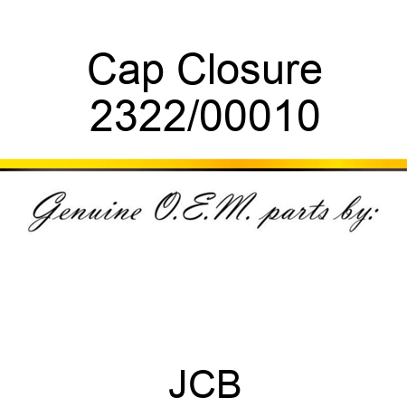 Cap Closure 2322/00010