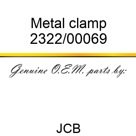 Metal clamp 2322/00069