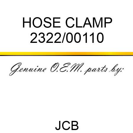 HOSE CLAMP 2322/00110