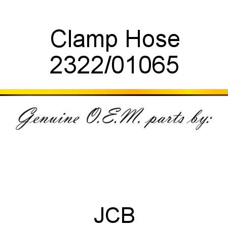 Clamp, Hose 2322/01065