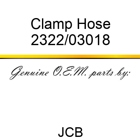 Clamp Hose 2322/03018