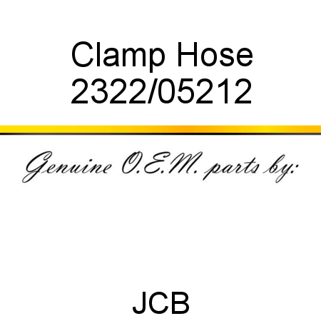 Clamp, Hose 2322/05212
