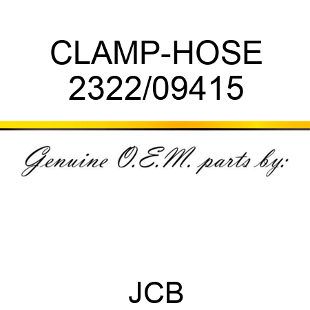 CLAMP-HOSE 2322/09415