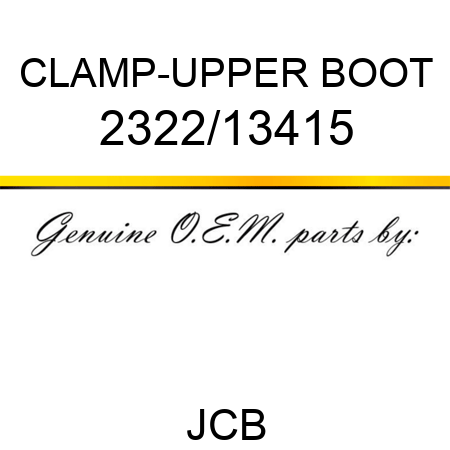 CLAMP-UPPER BOOT 2322/13415