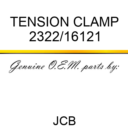 TENSION CLAMP 2322/16121