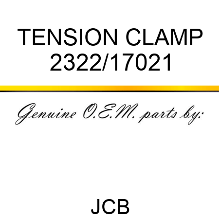 TENSION CLAMP 2322/17021