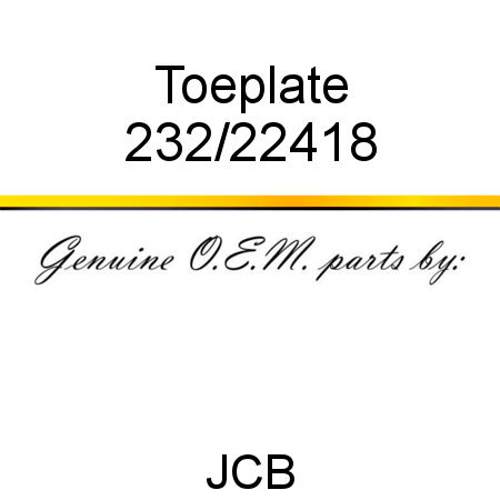 Toeplate 232/22418
