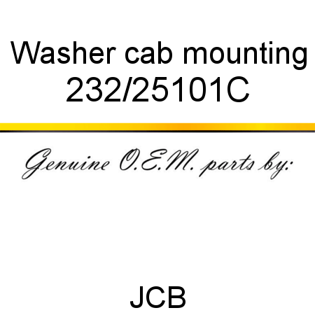 Washer, cab mounting 232/25101C