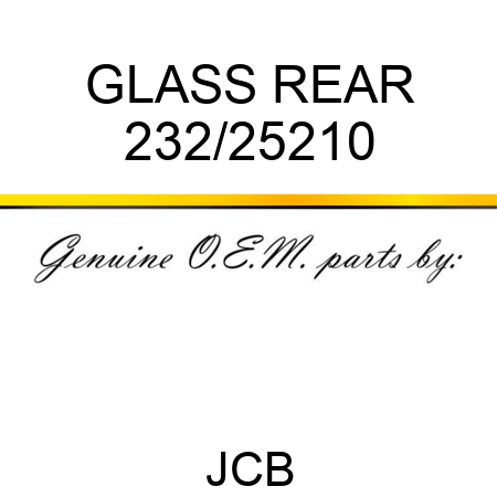 GLASS REAR 232/25210
