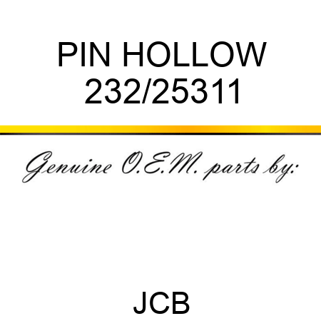 PIN HOLLOW 232/25311
