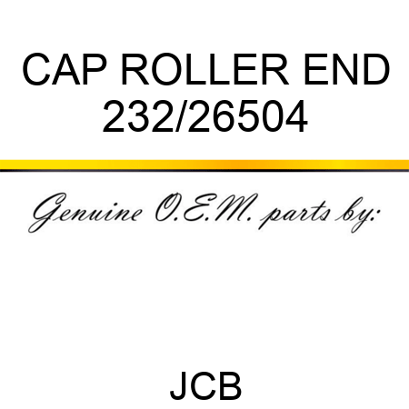 CAP ROLLER END 232/26504