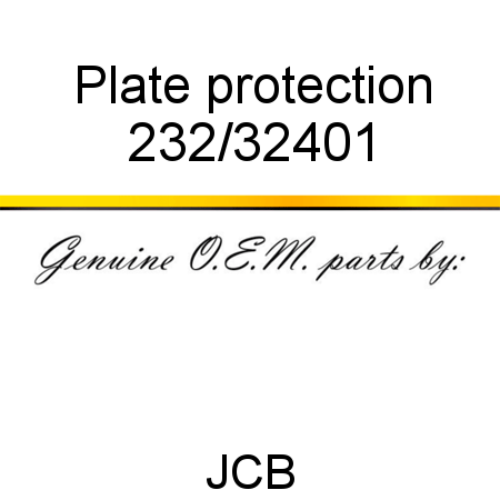 Plate, protection 232/32401