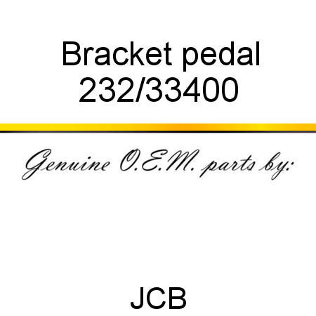 Bracket, pedal 232/33400