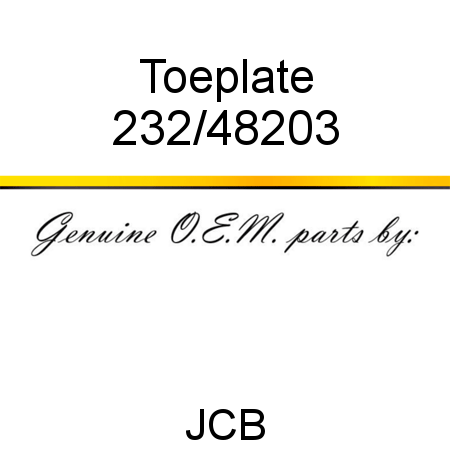 Toeplate 232/48203