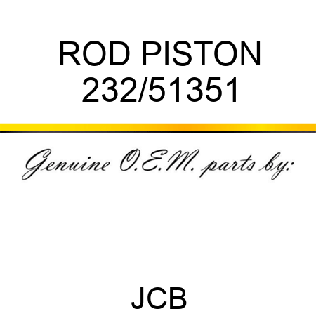 ROD PISTON 232/51351