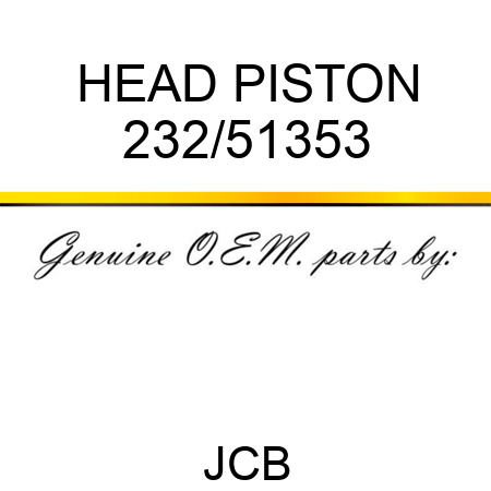 HEAD PISTON 232/51353