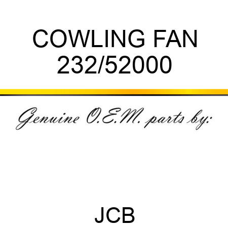 COWLING FAN 232/52000