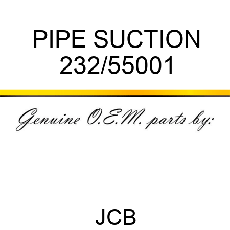 PIPE SUCTION 232/55001