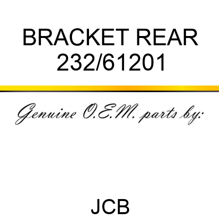 BRACKET REAR 232/61201
