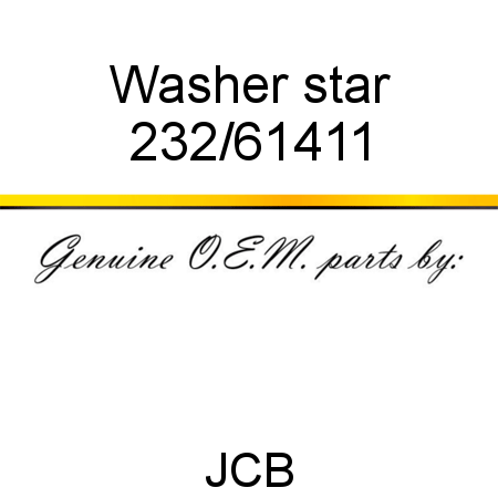 Washer, star 232/61411
