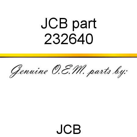 JCB part 232640