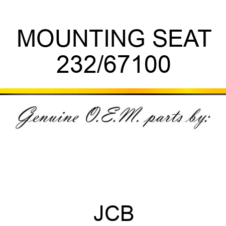 MOUNTING SEAT 232/67100