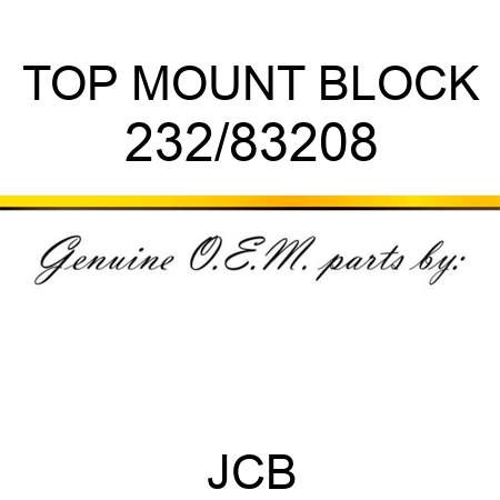 TOP MOUNT BLOCK 232/83208