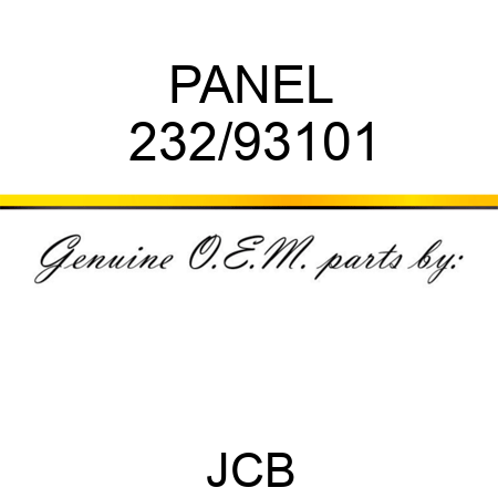 PANEL 232/93101