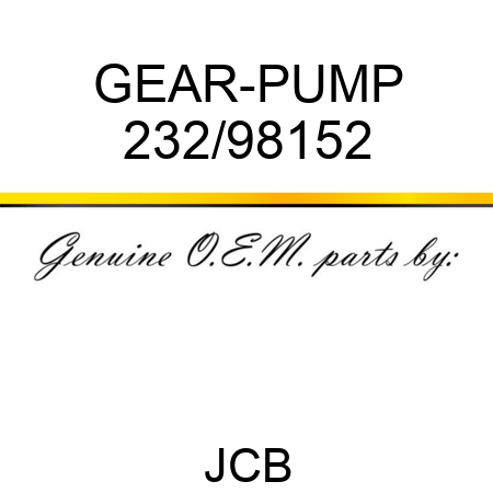 GEAR-PUMP 232/98152