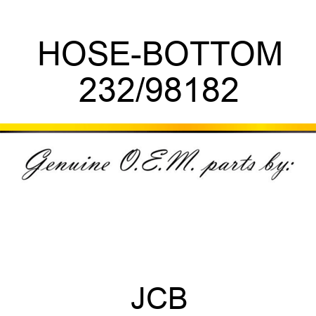 HOSE-BOTTOM 232/98182