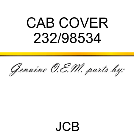 CAB COVER 232/98534