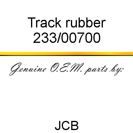 Track, rubber 233/00700