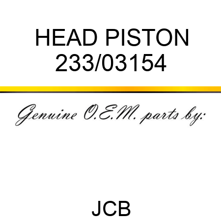 HEAD PISTON 233/03154