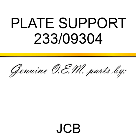 PLATE SUPPORT 233/09304